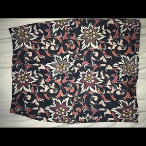 Loft floral pencil skirt w/lining